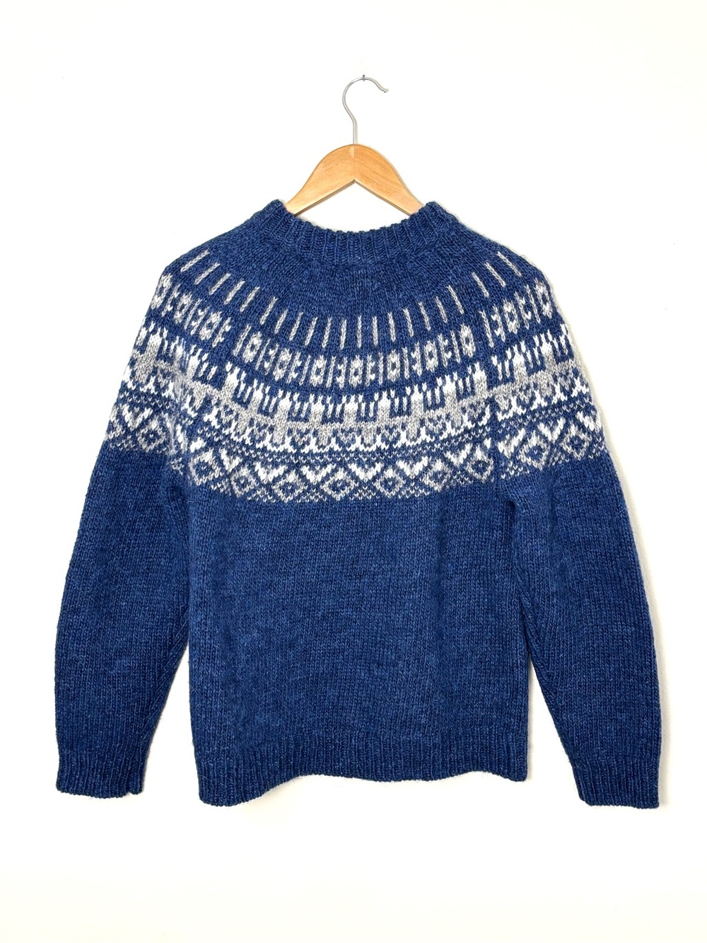 Icewear Icelandic Wool Nordic Fair Isle Yoke Sweater Sz S Unisex Fits Women’s M